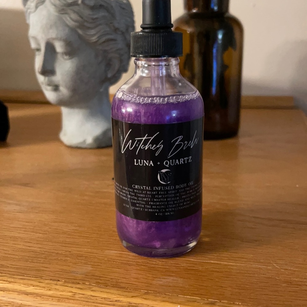 Witches brew crystal infused body oil